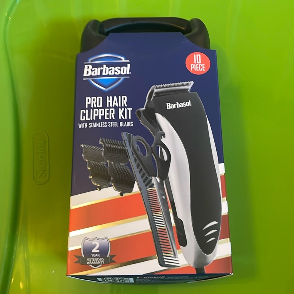 Barbasol Pro Hair Clipper Kit With Stainless Steel Blades Brand New